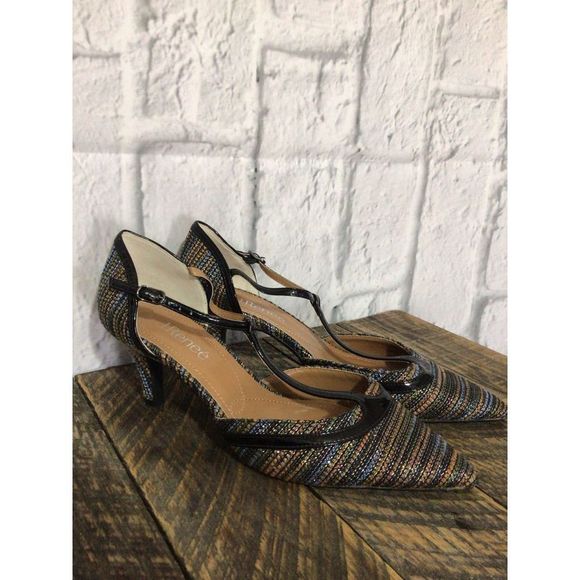 J. Renee Patent Leather & Striped Cloth 8.5 M